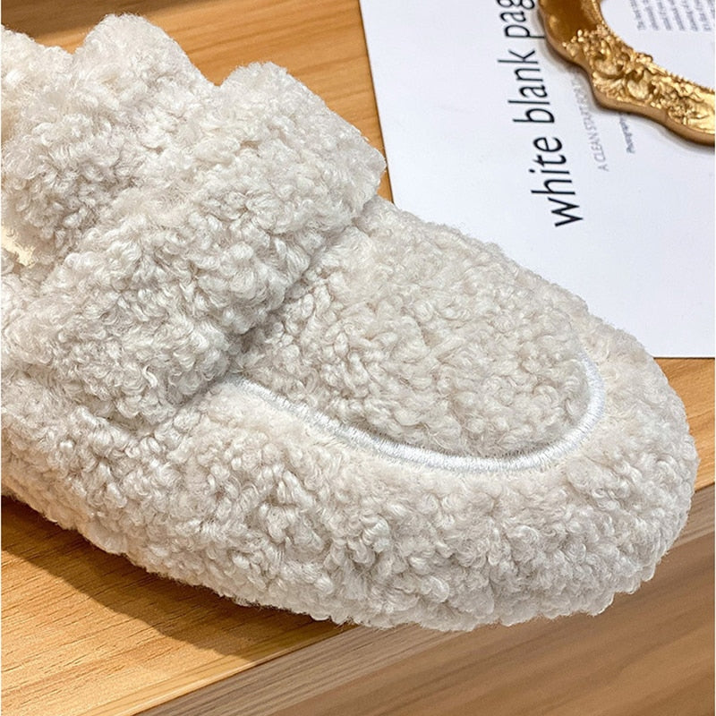 Arletta - Slimmade Loafers Med Plysch