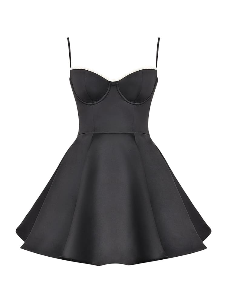 Black Tulle Mini Dress 