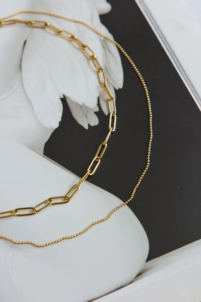 18K guldpläterad glimmer i natten halsband guld