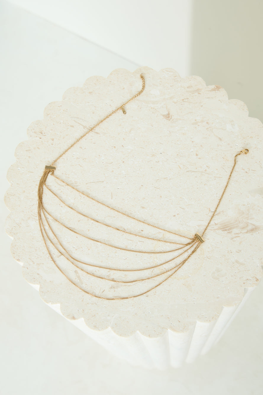 18k Gold Plated Goddess Past Necklace Gold