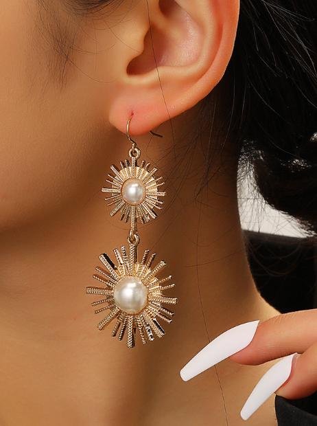 Sunburst Pearl Drop örhängen 