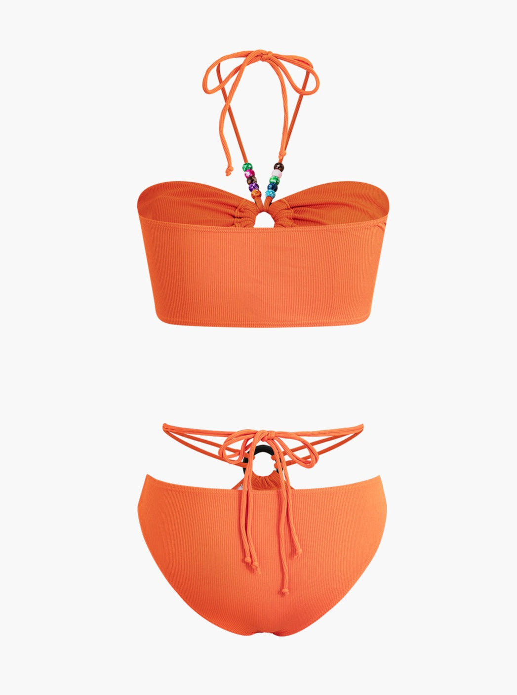 Beaded Detail Halter Bikini Set 
