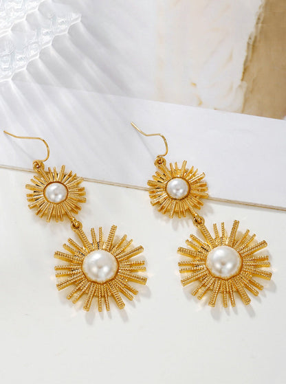 Sunburst Pearl Drop örhängen 