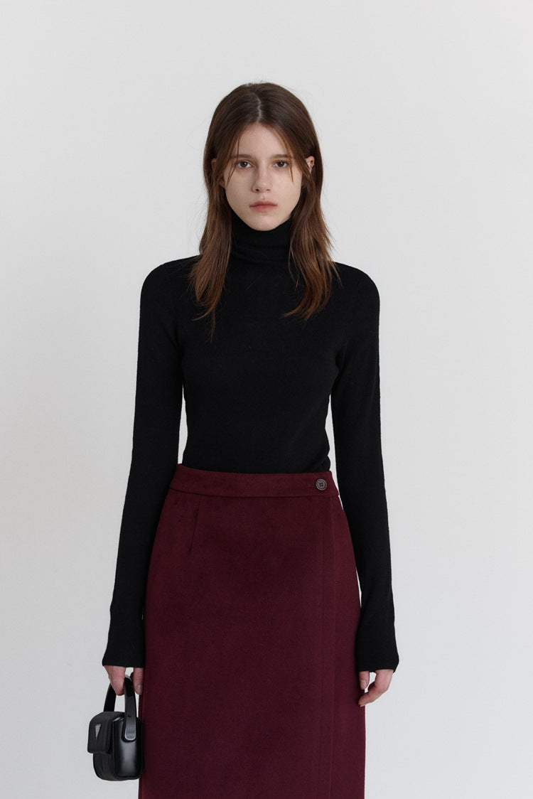 Wool Stretch Slim-Fit Turtleneck Sweater