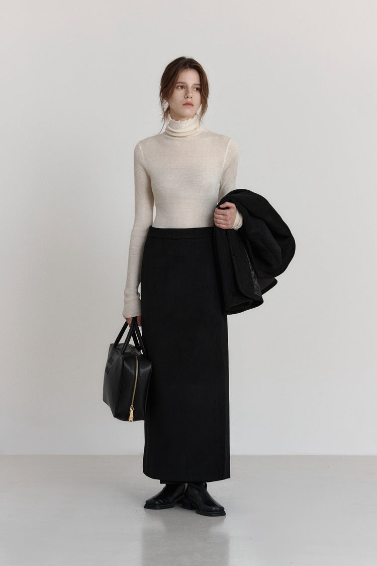 Wool Stretch Slim-Fit Turtleneck Sweater