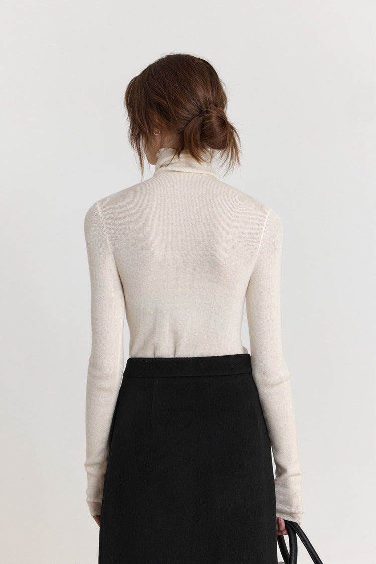 Wool Stretch Slim-Fit Turtleneck Sweater