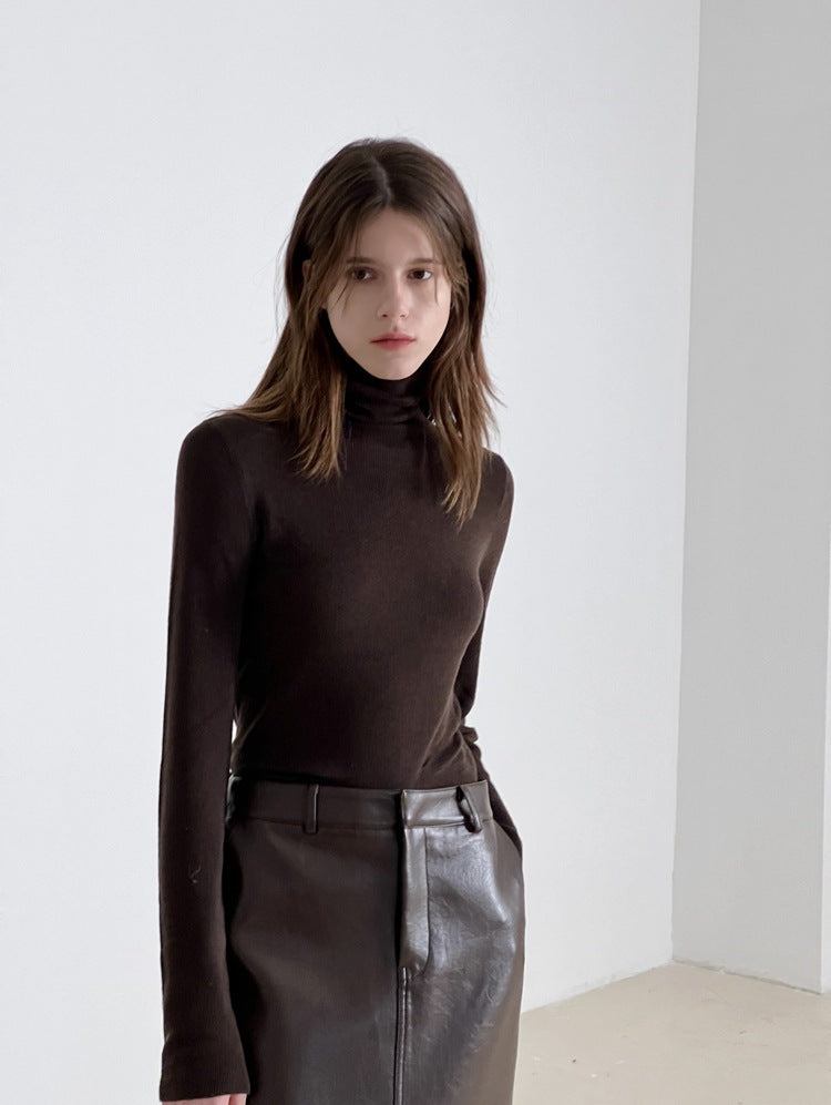 Wool Stretch Slim-Fit Turtleneck Sweater