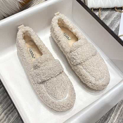 Arletta - Slimmade Loafers Med Plysch