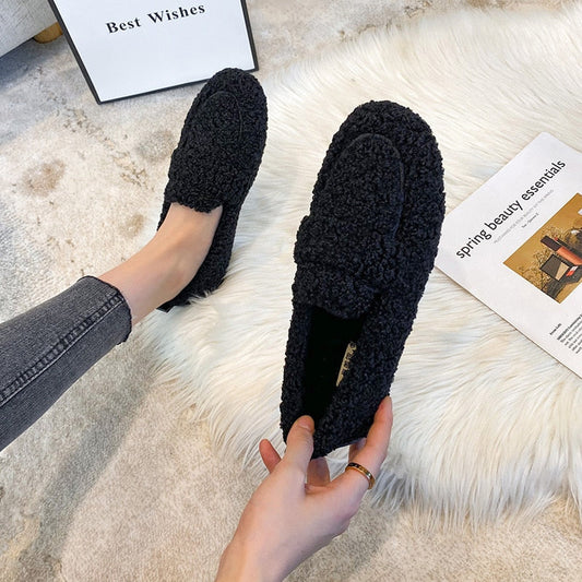 Arletta - Slimmade Loafers Med Plysch