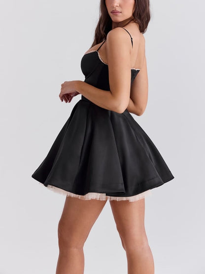 Black Tulle Mini Dress 
